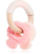 Kikkaboo Silicone and Wood Teether Keys kousátko Pink 1 ks