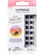 KISS imPRESS Just Press & GO ! trsové nalepovací řasy bez uzlíku Bold Volume C 12 ks