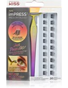 KISS imPRESS Press-on Falsies trsové nalepovací řasy s uzlíkem 01 Natural 20 ks