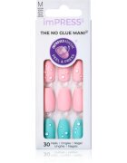 KISS imPRESS The No Glue Mani Medium umělé nehty Dew Drop 30 ks