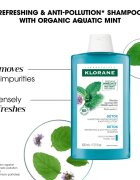 Klorane Bio Máta Vodní čisticí detoxikační šampon pro normální vlasy 200 ml