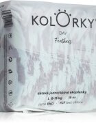 Kolorky Day Feathers jednorázové EKO pleny velikost L 8-13 Kg 19 ks