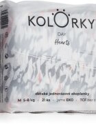 Kolorky Day Hearts jednorázové EKO pleny velikost M 5-8 Kg 21 ks