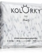 Kolorky Day Hearts jednorázové EKO pleny velikost S 3-6 Kg 25 ks
