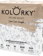 Kolorky Deluxe Velvet Love Live Laugh jednorázové EKO pleny velikost M 5-8 Kg 21 ks