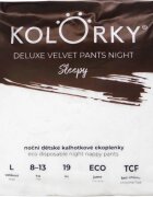 Kolorky Deluxe Velvet Pants Night Sleepy jednorázové plenkové kalhotky na noc L 8-13 kg 19 ks