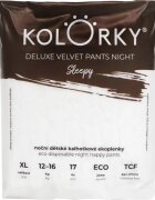 Kolorky Deluxe Velvet Pants Night Sleepy jednorázové plenkové kalhotky na noc XL 12-16 kg 17 ks