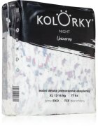 Kolorky Night Unicorn jednorázové EKO pleny pro kompletní ochranu v průběhu noci velikost XL 12-16 Kg 17 ks