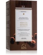 Korres Argan Oil permanentní barva na vlasy s arganovým olejem odstín 5.3 Golden / Honey Light Brown 50 ml