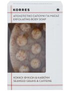 Korres Seaweed Grains & Kaffeine peelingové mýdlo na celulitidu 125 g