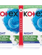 Kotex Natural Night vložky 12 ks