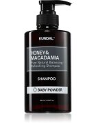 KUNDAL Honey & Macadamia Baby Powder přírodní šampon pro suché a poškozené vlasy 500 ml