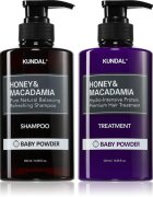 KUNDAL Honey & Macadamia Baby Powder sada pro suché a poškozené vlasy