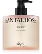 KUNDAL Objet Moist Gleam Body Wash parfémovaný sprchový gel pro intenzivní hydrataci s vůní Santal Rose 450 ml
