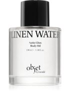 KUNDAL Objet Satin Glow Body Oil pečující tělový olej pro intenzivní hydrataci s vůní Linen Water 100 ml
