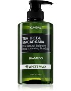 KUNDAL Tea Tree & Macadamia White Musk hloubkově čisticí šampon s osvěžujícím účinkem 500 ml