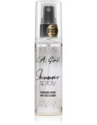 L.A. Girl Cosmetics Shimmer Spray fixační sprej na make-up na obličej a tělo odstín Gold 80 ml
