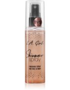L.A. Girl Cosmetics Shimmer Spray fixační sprej na make-up na obličej a tělo odstín Rose Gold 80 ml
