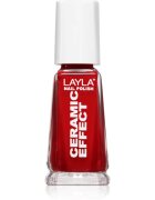 Layla Cosmetics Ceramic Effect lak na nehty odstín N.6 Milan Red 10 ml