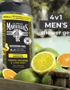 Le Petit Marseillais Zelený pomeranč & Limetková kůra sprchový gel 4 v 1 pro muže 400 ml