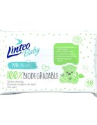Linteo Baby 100% Biodegradable dětské jemné vlhčené ubrousky 48 ks