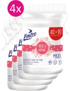 Linteo Natural Cotton Pads odličovací tampony 40 + 10ks x 4