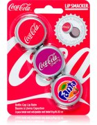 Lip Smacker Coca Cola balzám na rty vůně Original Cherry & Fanta 3x3 g