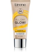 Lirene ALL DAY GLOW! rozjasňující fluidní make-up pro dlouhotrvající efekt odstín 04 Tanned 30 ml