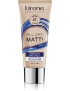 Lirene ALL DAY MATT! matující fluidní make-up pro dlouhotrvající efekt odstín 12 Natural 30 ml