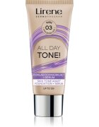 Lirene ALL DAY TONE! hydratační make-up pro zářivý vzhled pleti odstín 03 Nude 30 ml