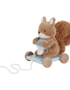 Little Dutch Forest Friends Pull Along Squirrel tahací hračka 18 m+ Blue 1 ks