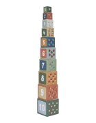 Little Dutch Forest Friends Stacking Blocks kostky pro děti 18 m+ Blue 10 ks