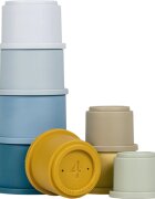 Little Dutch Stacking Cups stohovací kelímky Blue 8 ks