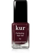 LONDONTOWN Kur Perfecting Nail Veil zpevňující lak na nehty odstín Cherry Cola 12 ml