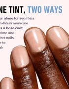 LONDONTOWN Kur Tinted Fortifying Ridge Filler vyhlazující podkladový lak na nehty pro suché a křehké nehty odstín Apricot Beige 12 ml