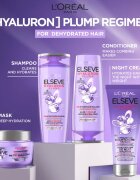 L’Oréal Paris Elseve Hyaluron Plump noční hydratační krém na vlasy 200 ml