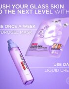 L’Oréal Paris Revitalift Filler Glass Skin hydrogelová maska s rozjasňujícím efektem 4 ks