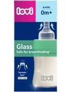 LOVI Glass skleněná kojenecká láhev 0m+ 150 ml