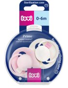 LOVI PRIME 0-6m dudlík Rose/Rose Cream 2 ks