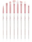 Luvia Cosmetics Prime Vegan All Eye Want sada štětců na oči Candy (Pearl White / Rose) 8 ks