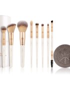 Luvia Cosmetics Prime Vegan sada štětců s pouzdrem Sparkling Wine 10 ks