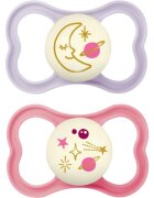MAM Air Night 16m+ dudlík Purple/ Pink 2 ks