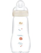 MAM Feel Good Glass Baby Bottle antikoliková skleněná láhev 2m+ Beige 1 ks