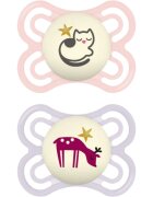 MAM Perfect Night 0+ months dudlík Pink/ Purple 2 ks