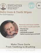 Matchstick Monkey Baby Gum & Teeth Wipes 0 m+ čisticí ubrousky na zuby jazyk a dásně 1 ks