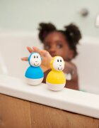 Matchstick Monkey Endless Bathtime Fun Wobblers hračka do vody Blue & Yellow 2 ks