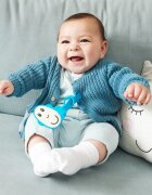 Matchstick Monkey Flat Face Teether & Soother Clip dárková sada pro děti Blue