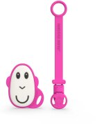 Matchstick Monkey Flat Face Teether & Soother Clip dárková sada pro děti Pink