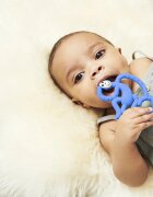 Matchstick Monkey Mini Monkey Teether kousátko s antimikrobiální přísadou Blue 1 ks