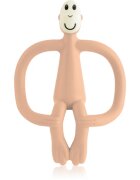 Matchstick Monkey Teething Toy and Gel Applicator kousátko s kartáčkem 2 v 1 Peach Salmon 1 ks